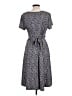 Perceptions Print Purple Casual Dress Size L - photo 2