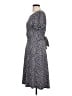 Perceptions Print Purple Casual Dress Size L - photo 5