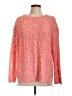 Poof Excellence 100% Acrylic Tweed Pink Pullover Sweater Size L - photo 1