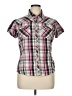 Harley Davidson 100% Cotton Plaid Pink Short Sleeve Button-Down Shirt Size XL - photo 1