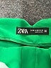 Zara Solid Green Casual Pants Size XS - photo 7
