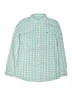Vineyard Vines 100% Cotton Checkered-gingham Green Teal Long Sleeve Button-Down Shirt Size 18 - photo 1
