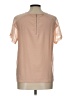 Gibson 100% Polyester Tan Short Sleeve Blouse Size L - photo 2