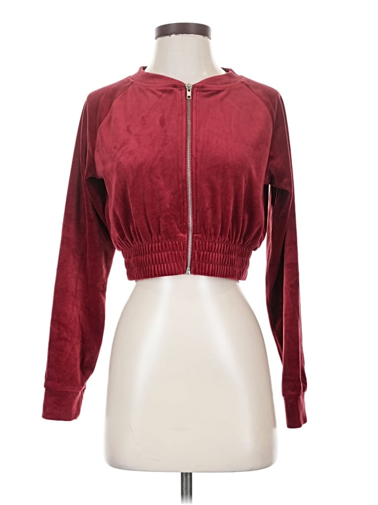 Pre-owned Forever 21 Jacket In Burgundy