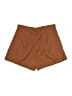 Niay 100% Polyester Solid Brown Shorts Size 6 - photo 2