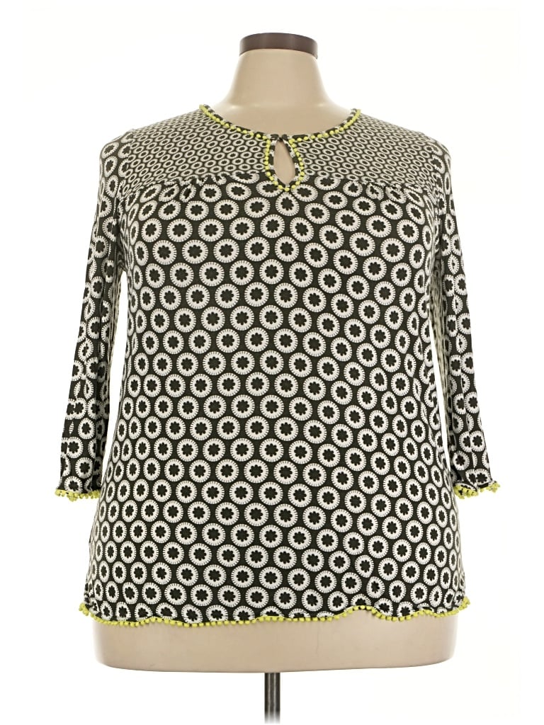 Pre-owned Boden 3/4 Sleeve Blouse In Green