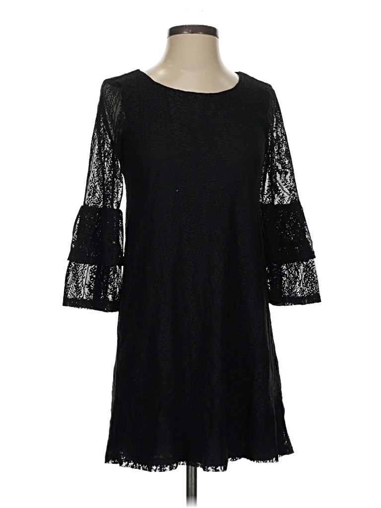 Pre-owned As U Wish Casual Dress In Black