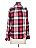 Buttons 100% Rayon Plaid Red Long Sleeve Button-Down Shirt Size S - photo 2