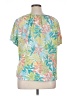 Rebecca Malone Tropical Green Short Sleeve Blouse Size 1X - photo 2