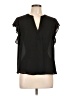 Calvin Klein Black Short Sleeve Blouse Size L - photo 1