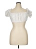 STAUD 100% Polyester Solid White Short Sleeve Blouse Size XL - photo 1