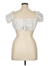 STAUD 100% Polyester Solid White Short Sleeve Blouse Size XL - photo 2