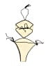 Solid & Striped 100% Cotton Argyle Ivory Swimsuit Top Size M - photo 2