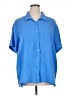 Decree 100% Cotton Blue Short Sleeve Blouse Size XL - photo 1