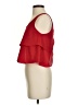 Paper Crane 100% Polyester Red Sleeveless Blouse Size S - photo 5
