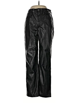 Madewell The Perfect Vintage Straight Jean: Faux Leather Edition (view 1)