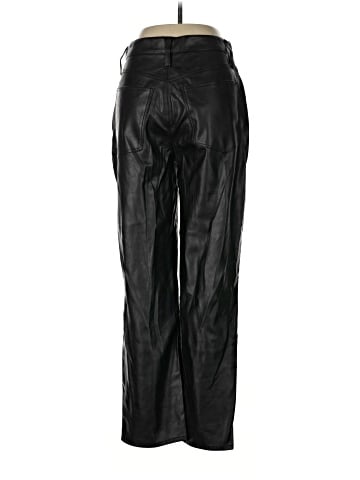 Madewell The Perfect Vintage Straight Jean: Faux Leather Edition (view 2)