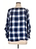 Fever 100% Rayon Blue 3/4 Sleeve Blouse Size 1X - photo 2