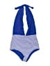 Assorted Brands Stripes Blue One Piece Swimsuit Size L - photo 1