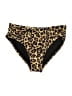 Assorted Brands 100% Polyester Animal Print Gold Swimsuit Bottoms Size S - photo 1
