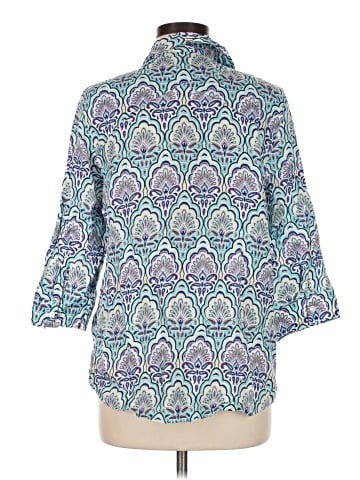 Chico's 3/4 Sleeve Button-Down Shirt (view 2)
