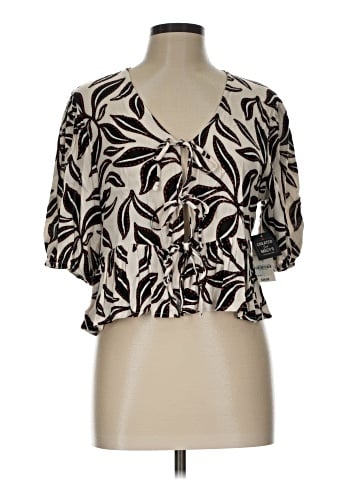Bar III Short Sleeve Blouse (view 1)