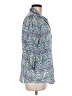 Chico's 100% Linen Paisley Blue 3/4 Sleeve Button-Down Shirt Size Med (1) - photo 4