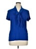 Talbots Blue Short Sleeve Blouse Size XL - photo 1