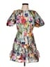 Milly Floral Metallic Gray Cocktail Dress Size 10 - photo 1