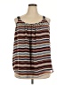 Lane Bryant 100% Polyester Brown Burgundy Sleeveless Blouse Size 22 - photo 1