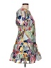 Milly Floral Metallic Gray Cocktail Dress Size 10 - photo 4