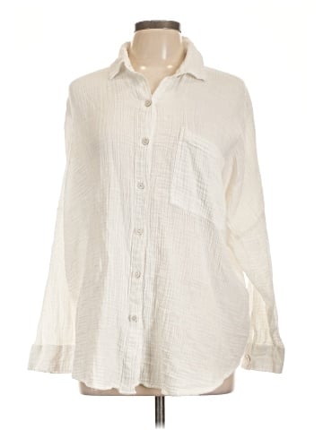American Eagle Outfitters Long Sleeve Button-Down Shirt (view 1)
