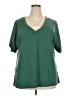 Unbranded Solid Green Short Sleeve Top Size XXL (2XL) - photo 1