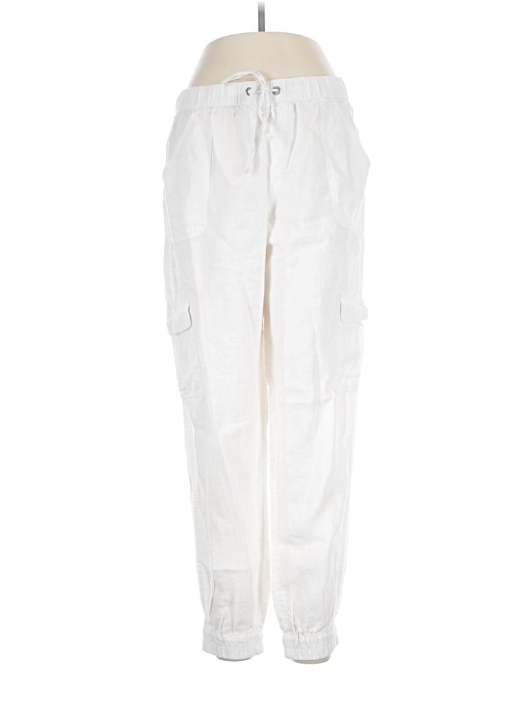 Pre-owned Nicole Miller Linen Pants In White