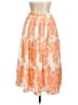 Hutch Print Orange Casual Skirt Size 10 - photo 1