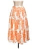 Hutch Print Orange Casual Skirt Size 10 - photo 2