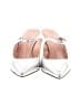 J.Crew 100% Leather Metallic Silver Heels Size 7 - photo 2