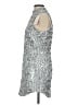 Amanda Uprichard 100% Polyester Metallic Silver Cocktail Dress Size S - photo 5