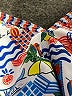 Unbranded Print White One Piece Swimsuit Size S (estimated) - photo 3