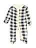 Hb 100% Cotton Checkered-gingham Ivory Long Sleeve Outfit Size Preemie - photo 1