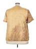 Unbranded Graphic Gold Short Sleeve Blouse Size 3XL - photo 2