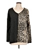 Assorted Brands Animal Print Gray Pullover Sweater Size L - photo 1