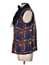 Tory Burch Plaid Blue Sleeveless Blouse Size 10 - photo 5