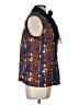 Tory Burch Plaid Blue Sleeveless Blouse Size 10 - photo 4