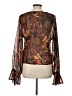 Lost + Wander 100% Polyester Brown Long Sleeve Blouse Size L - photo 2
