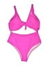 Unbranded Solid Pink One Piece Swimsuit Size XL - photo 1