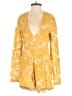 Missguided 100% Polyester Yellow Romper Size 4 - photo 1