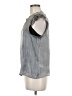 1.State 100% Polyester Metallic Silver Sleeveless Blouse Size M - photo 5