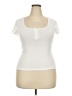 Shein 100% Polyester White Short Sleeve Top Size XXL - photo 1
