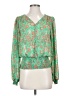 Maison d' Amelie 100% Polyester Green Long Sleeve Blouse Size S - photo 1